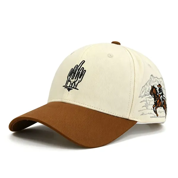 6 Panel Cotton Curved Brim Baseball Cap Custom Embroidery Logo Baseball Caps Adjustable Plastic Buckle Baseball Hat