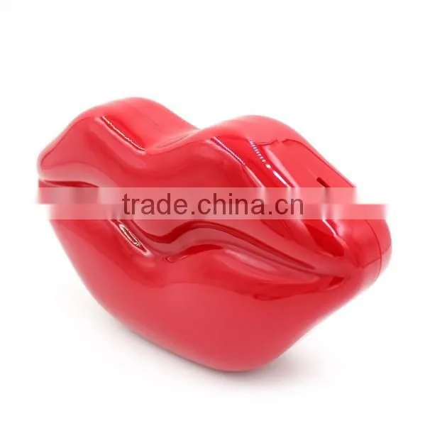 Women's Acrylic 3d Sexy Red Lip Evening Handbag Party Clutch Crossbody Shoulder Purse photo-3