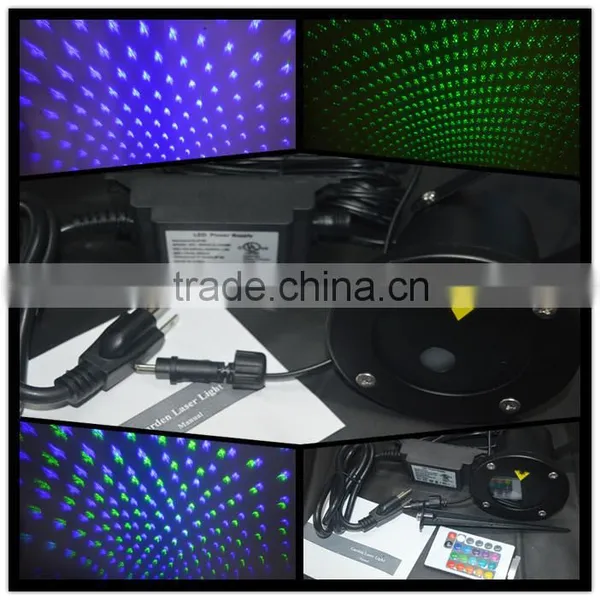Garden Tree and Wall Decoration Waterproof Landscape Laser Light for Holiday Lighting (Green and Blue))