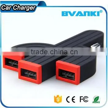 2016 New Electric Type and Mobile Phone Use Fast Charge Cheap Price 3 in 1 Car Charger Cactus Triple 3 USB Ports Usb Car Charger photo-3