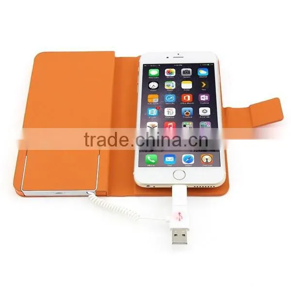 New 2500mAh Power Bank Backup Battery PU Leather Charger Case for 5.5 Inch Mobile Phone photo-2