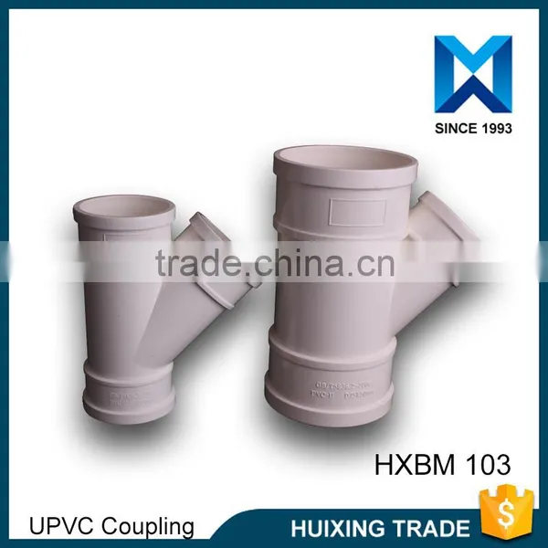Hot Sales Cost-effective Price and Good Quality PVC 45 Degree Y Junction