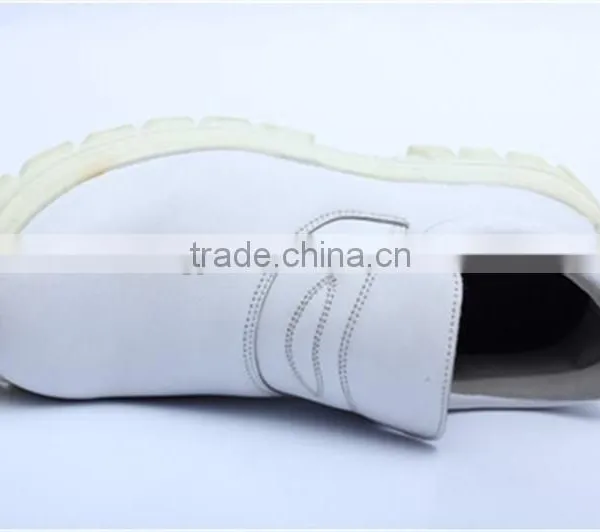 White Leather PU Injected Safety Shoes Work Shoes 8019 photo-2