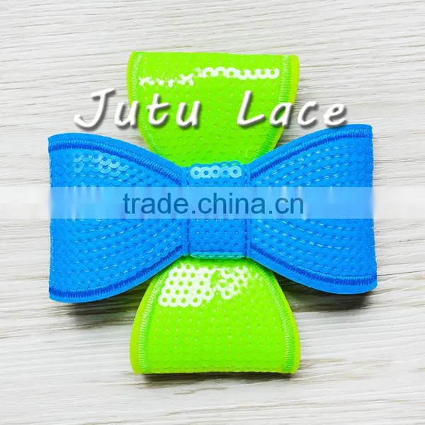 12cm Sequin Hair Bow, Handmade Baby Sequin Bowknot Fabric Hair Accessories photo-4