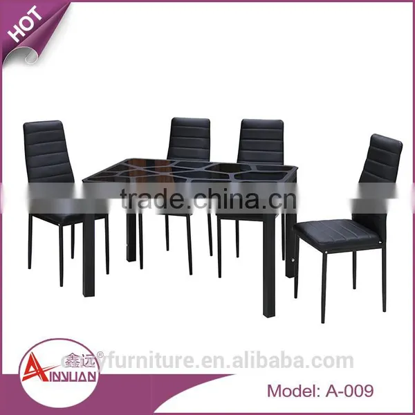 F1243 Wrought Iron Compact Antique Dinner Table Modern Dining Room Furniture Dining Table Set photo-4