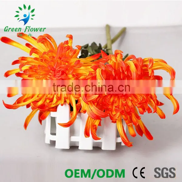 2016 Wholesale Multicolor Latex Artificial PU Flowers Chrysanthemum Real Touch Bouquet Wedding Bridal Decor Display Flower photo-5