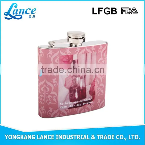 4oz Color Logo Printed Wine Bottle Cheap Price Hip Flask photo-2