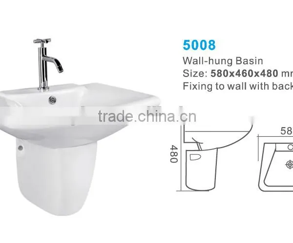 Ceramic Wall Hung Basin for the Shampoo Basin in Wash Basin photo-2