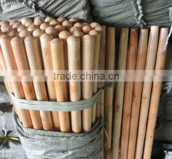 Round Wood Varnished Broom Mop Wooden Handle Rod photo-6