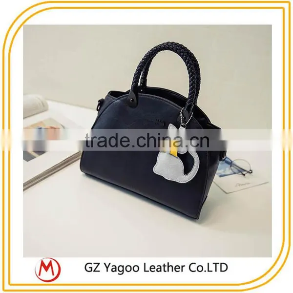 2016 Wholesale China Factroy Retro Lady Handbag Korean Leather Bag Bat Wings Supplier's Choice photo-4