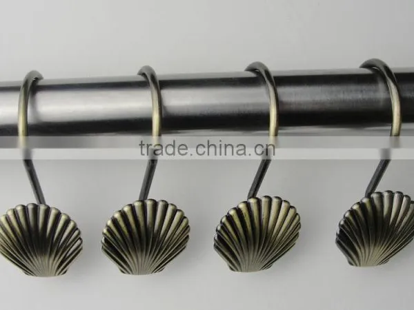 Zinc Alloy Shower Curtain Hooks/iron Hook, Good Quality Hook,curtain Accessory