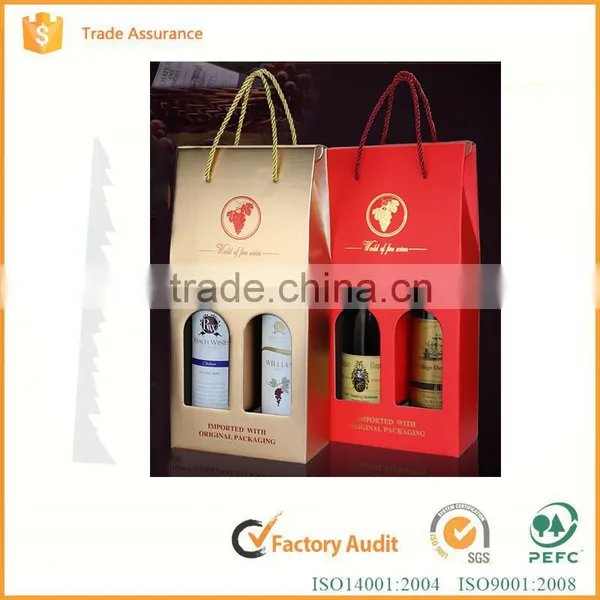 Luxury Wholesale Square Paper Wine Gift Box