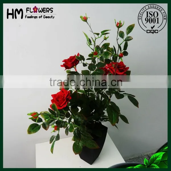 Artificial Flower, 50cm Artificial Rose Bonsai, Potted Rose
