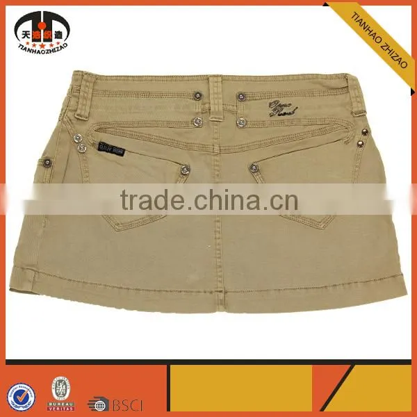 100% Cotton Cargo Lady Micro Mini Skirt With OEM ODM Available photo-2