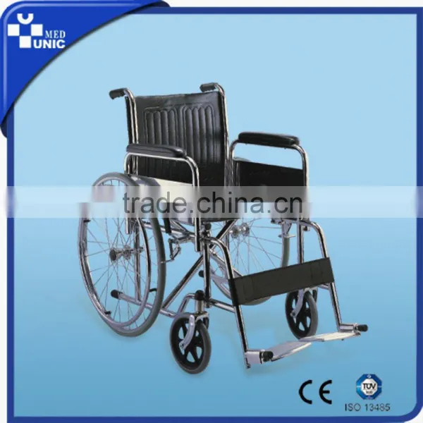 High Quality Chromed Steel Manual Wheelchair photo-5