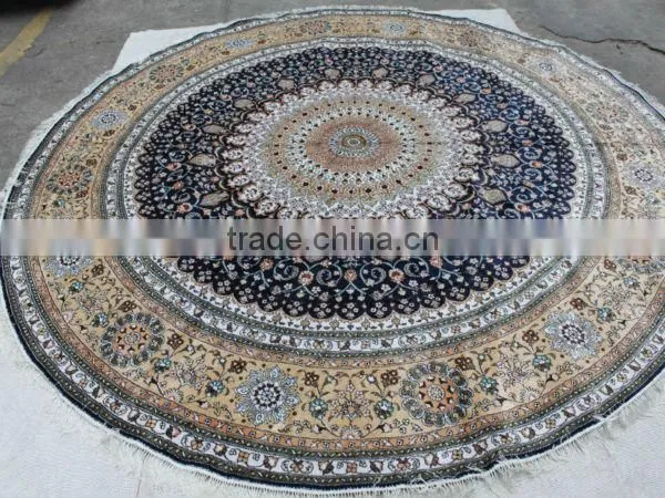 Muslim Handmade Silk Iranian Persian Silk Rug Carpets, Turkish Hand Knotted Silk Carpet