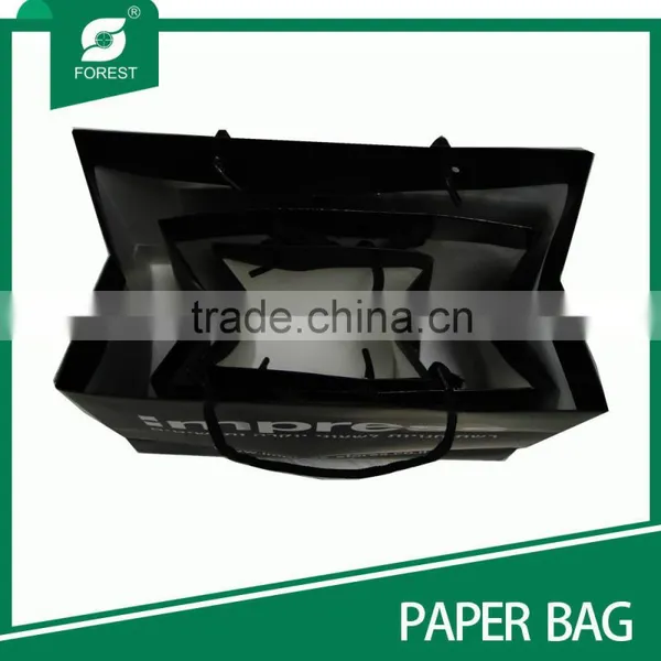 BLACK PAPER BAG WITH ROPE HANDLE photo-4