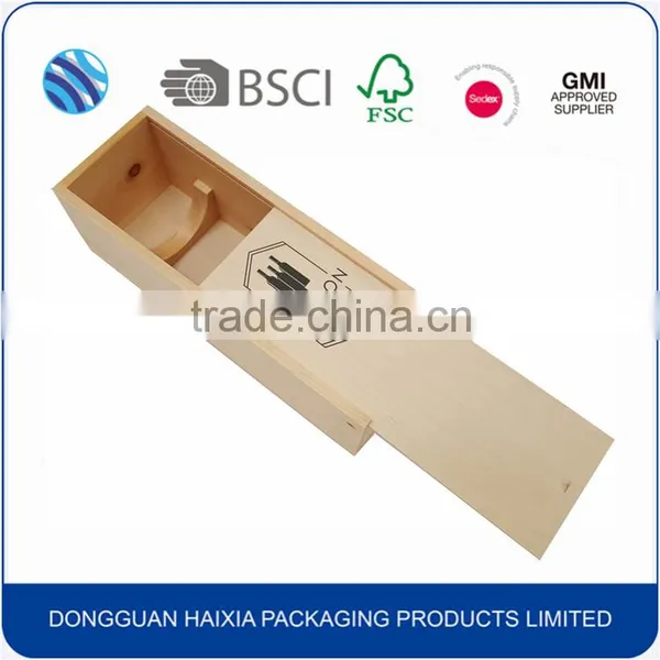 Natural Wood Single Wine Glass Box Wholesale