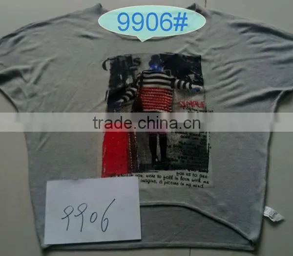 Printing and Hot Drilling Technology of Girls Overpull Sweater 9906#