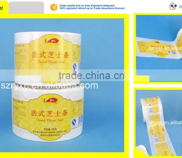 Custom Self Adhesive Label Sticker for Packaging of Snack