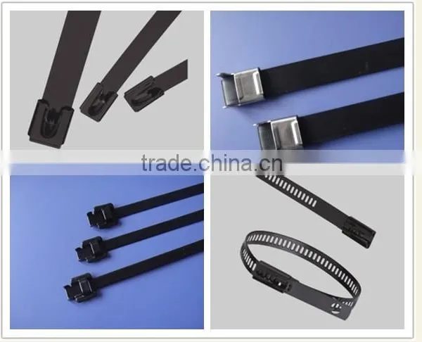 4.6*100 MM China 304/316 Stainless Steel PVC Coated Cable Ties