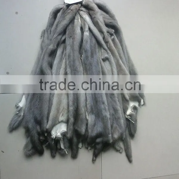 Factory Direct Black Color Sable Fur Skin / Real Tan Mink Fur Skin photo-5