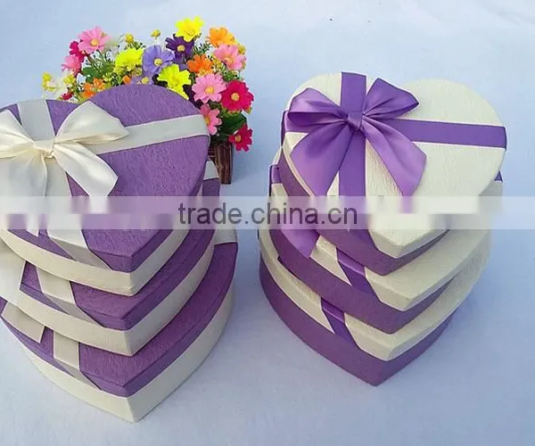 Design Lovely Art Paper Empty Heart Shape Widding Box Gift Box With Good Price photo-5