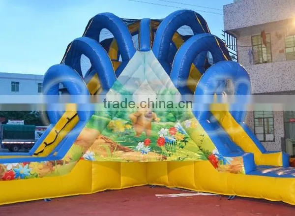 Amazing Four Directions Inflatable Dry Slide photo-2