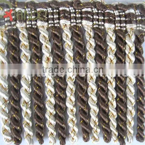 9cm Bullion Fringe With Golden Lurex For Sofa & Curtain