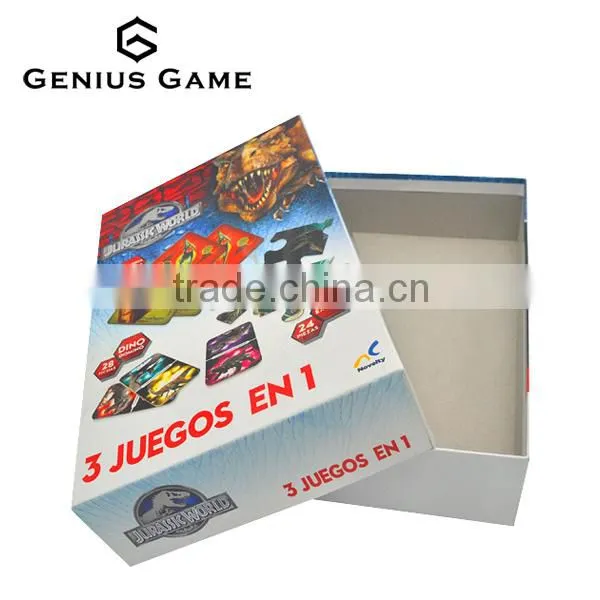 Customized 3 JUEGOS EN1 Cardboard Puzzle Jigsaw