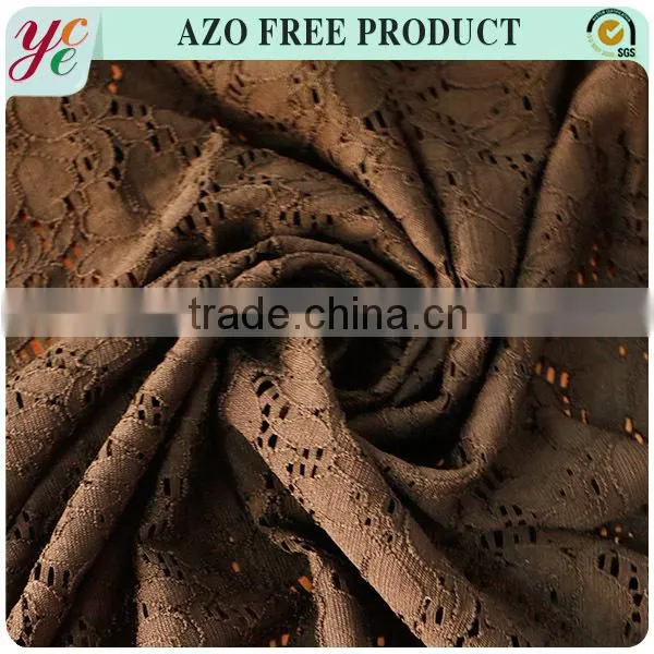 Fashion Style Brown Nylon Lace Stretch Hard Wearing Fabric photo-3