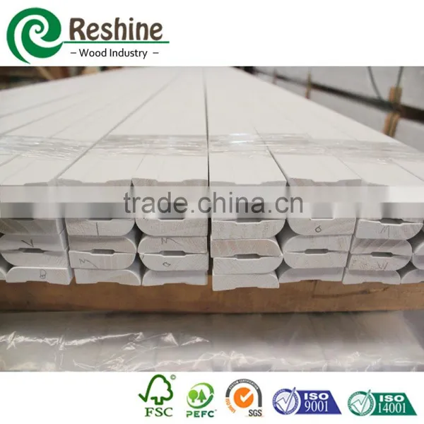 White Primer Bullnose Colonial Spalyed Wood Moulding photo-2