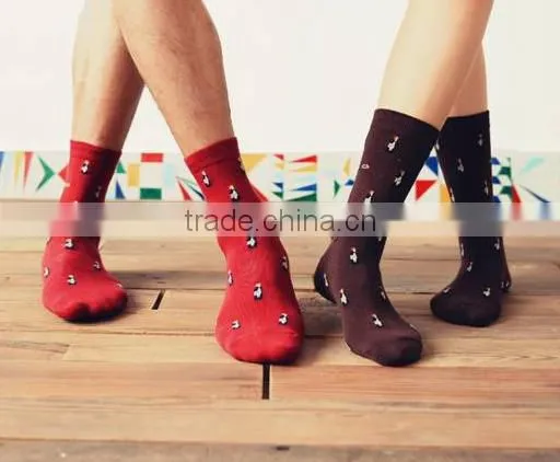 OEM Cheap Custom High Quality Red or Chocolate Cute Couple Sock in China photo-2