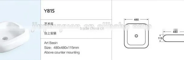 Y815 Wash Basin Sinks Bathroom Toilet Basin Ceramic White Basin photo-3