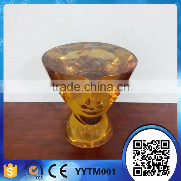 Customized High Quality Clear Transparent Lucid Resin Decorative Stool photo-3