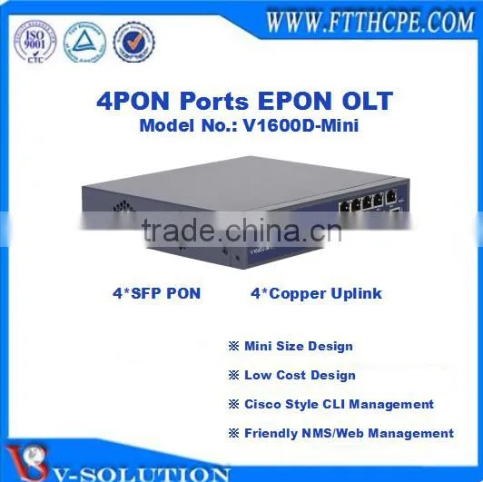 Mini Size 4PON EPON OLT Optical Line Terminal With Friendly NMS/Web Management and Cisco Style CLI Interface photo-2