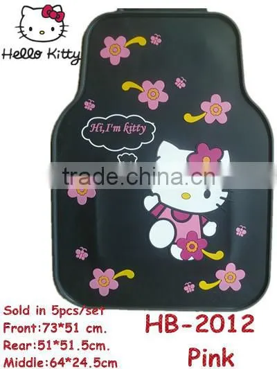 Cute Cartoon Latex Car Floor Mat for Hello Kitty