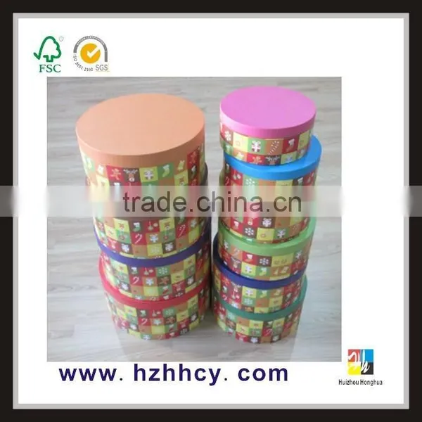 High Quality and Colorful a Set of 10 Difference Size Round Box