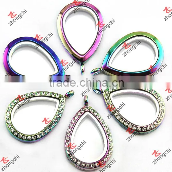 Silver Heart Key Glass Locket Pendant Necklace Wholesale photo-5