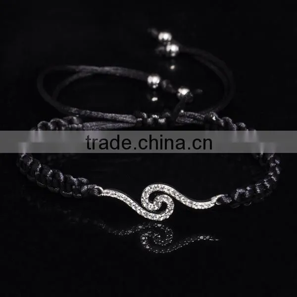 Hot-selling 925 Silver Zircon Knitted Bracelet/lines Shape Zircon Bracelet photo-3