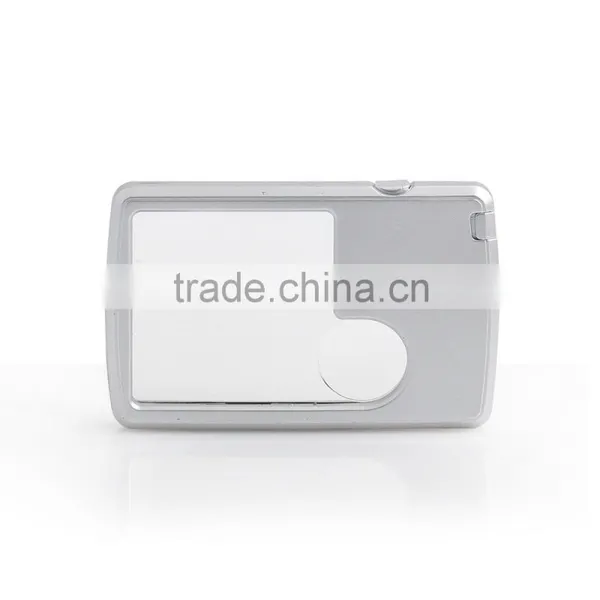 Bijia 2015 High Quality Mini Card Shape Glass Reading Magnifier 3X 6X Magnifier With Led Light photo-3