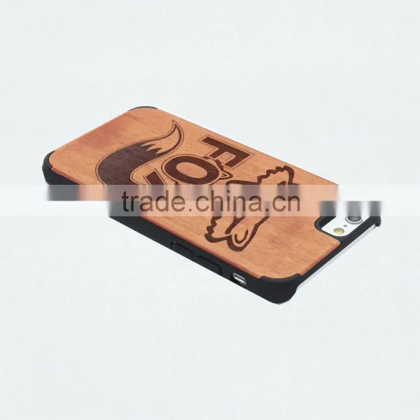 For Iphone 6 Wholesale Cell Phone Case Wood + pc With Laser Engrave Dragon and Fox photo-5