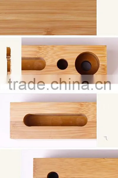 Natural Product Custom Made Bamboo Products Phone Pen Holder photo-5