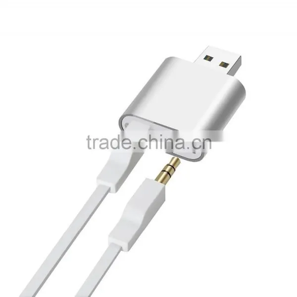 Great for Gifts! External USB Audio Adapter Sound Card With Stereo Headphone/Speaker and Mono Microphone Jacks(Aluminum Casing) photo-3