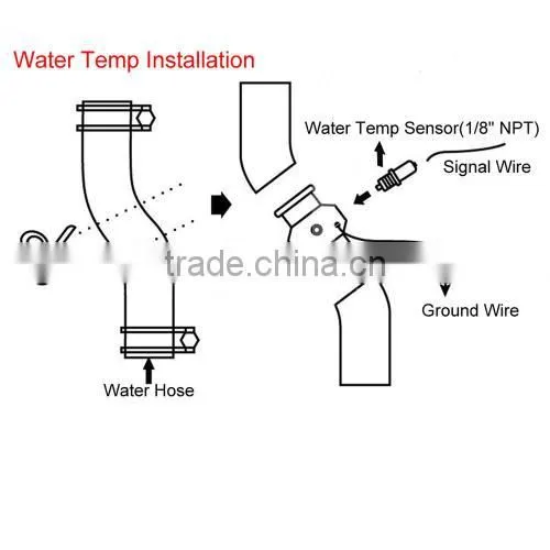 Water Temp Temperature Joint Pipe Sensor Gauge Radiator Hose Adapter 40mm photo-6