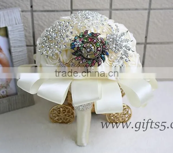 Excellent Sparkling Jewels Wedding Bouquets in Handmade photo-2