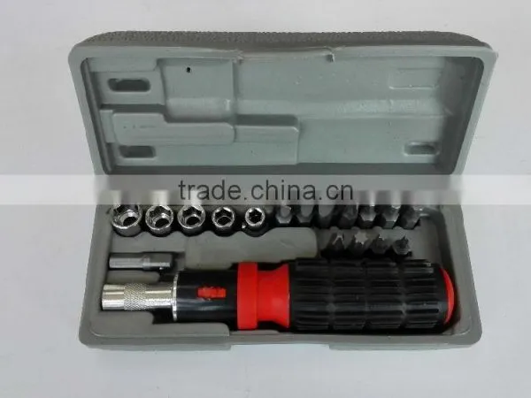 18pcs Promotional Mini Type Tool Kit Ratchet Handle Bits 1/4'' Socket Set photo-2