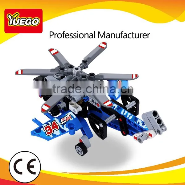 Educational Puzzle Plastic Building Blocks Child Toy Flying Rescue Helicopter
