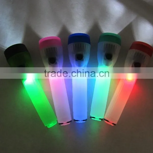 Multi-colors 2 Led Infrared Flashlight Plastic Flashlight photo-2
