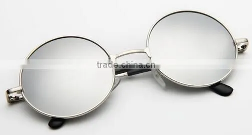 Metal Round Circle Sunglasses With UV Function photo-3